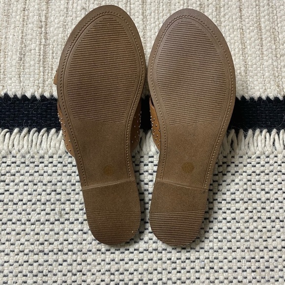 Criss Cross Studded Leather Sandals - Picture 6 of 7